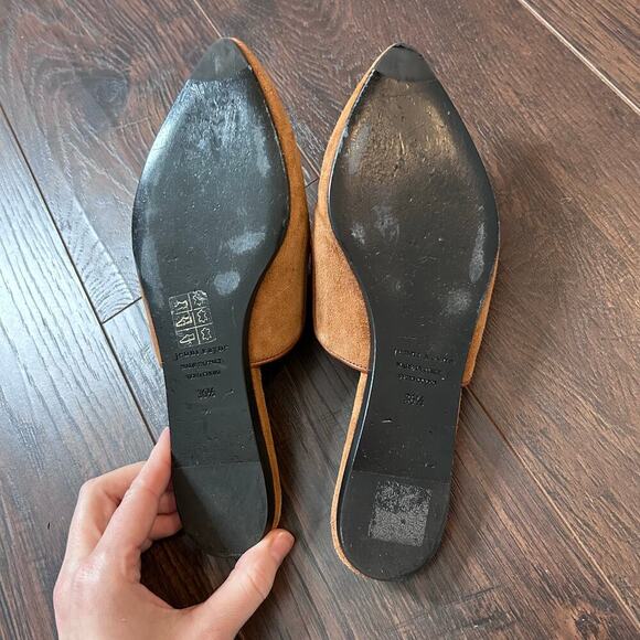 Jenni Kayne Suede Mule Women’s 6.5 Camel Brown Contemporary Travel‎ Professional - Picture 10 of 13
